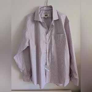 Joseph Abboud Lavender and White Striped Dress Shirt